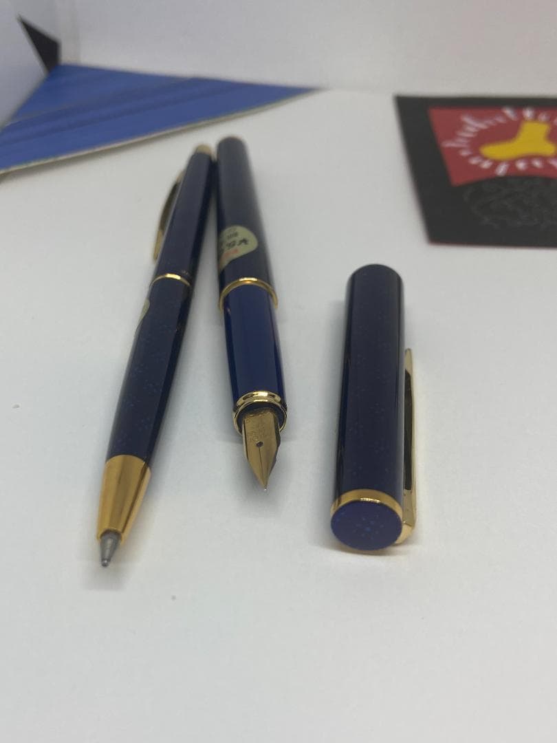 【金ペン・廃番・昭和レトロ・おまけ付き】パイロット/“L”/FP+BP/青系軸