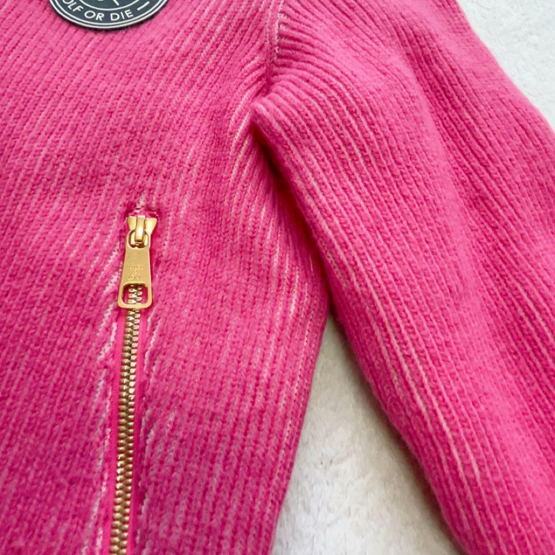 専用　マークアンドロナ　中綿　ニットジャケット　裏地　ピンク　スカル　ウール