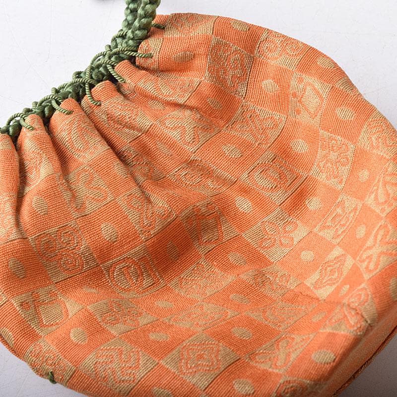 茶道具　京焼　平安　森岡嘉祥造　高取釉　茶入　仕覆付　共箱　V　7682