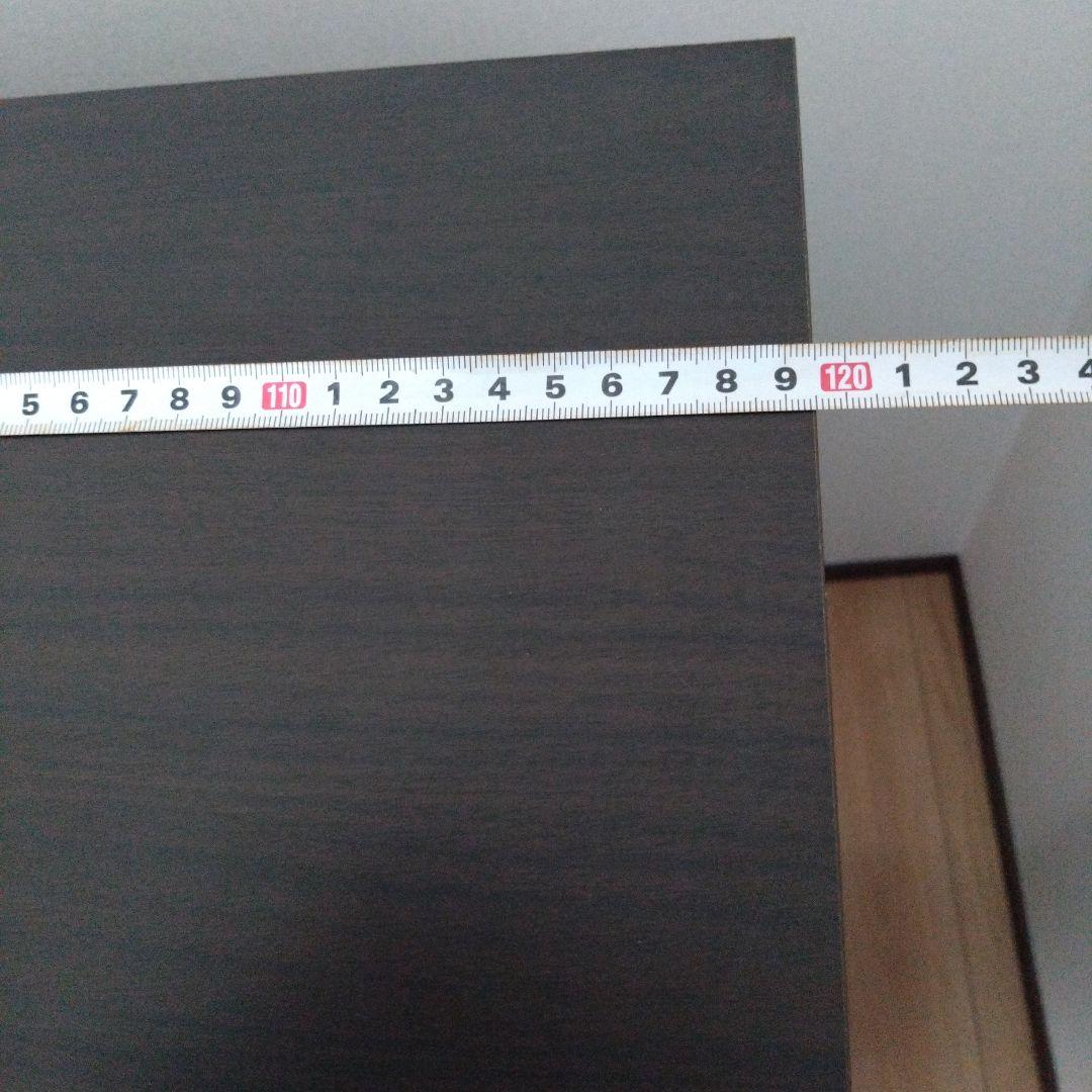 カウンター下収納薄型キャビネットブラウン