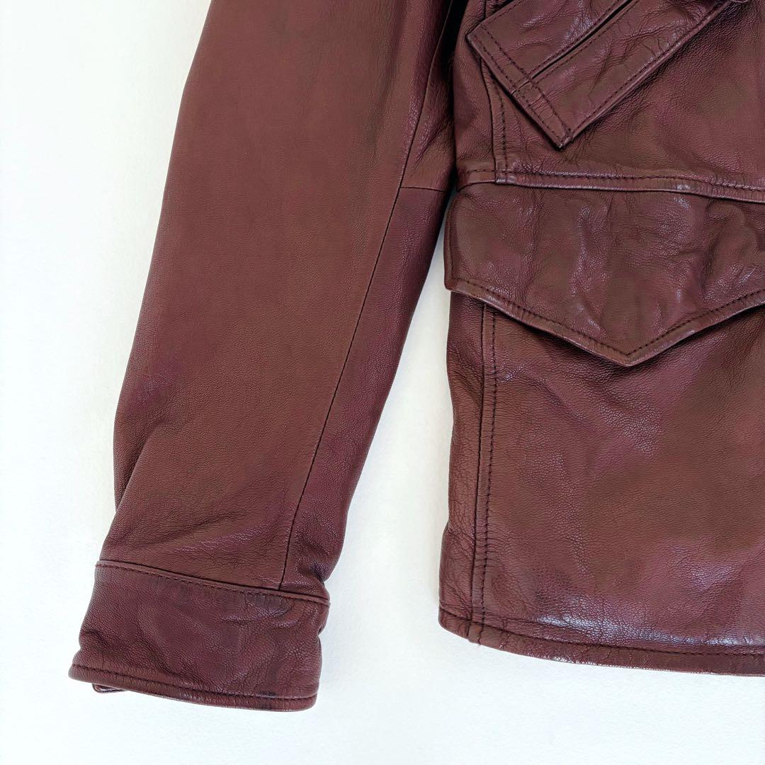 AVIREX アヴィレックス ラム レザー ジャケット Ｍ65 ミリタリー L