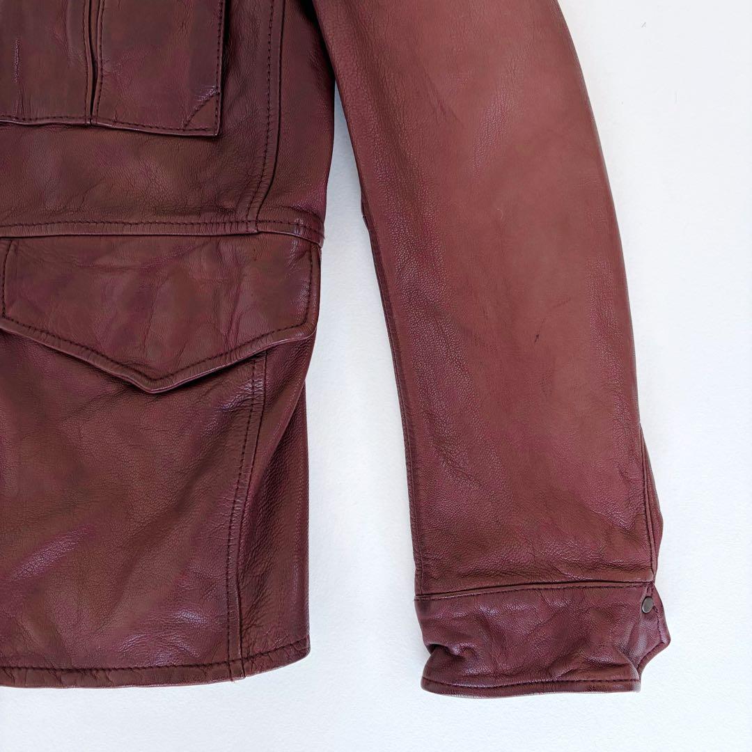 AVIREX アヴィレックス ラム レザー ジャケット Ｍ65 ミリタリー L