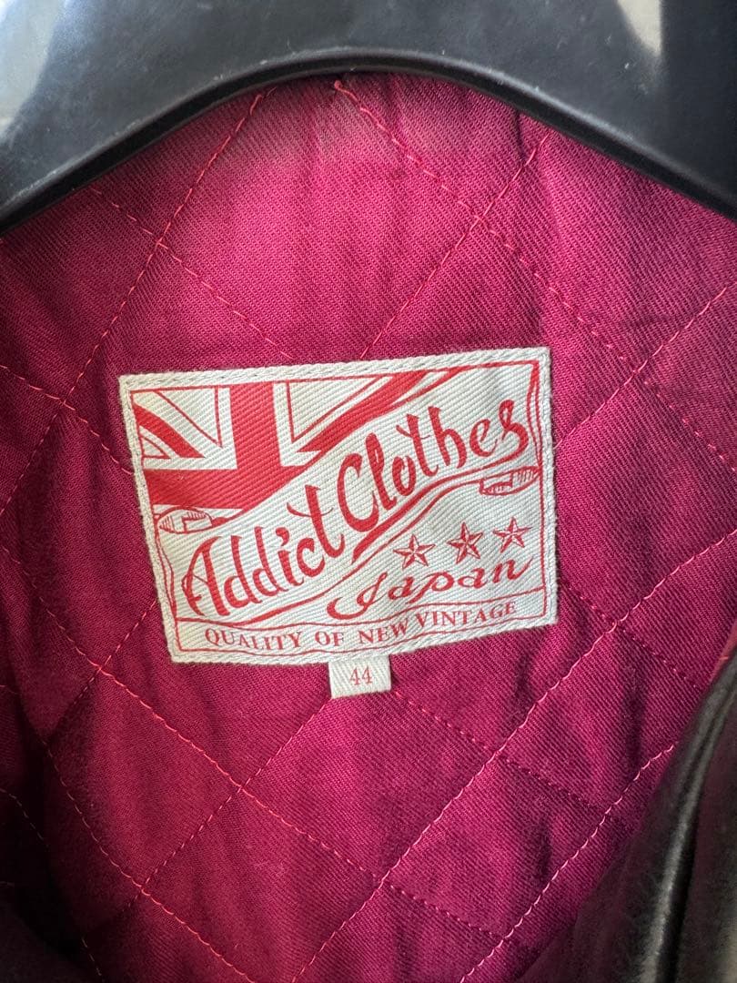 Addict Clothes ブラック レザーライダースAD-01 ホースレザー