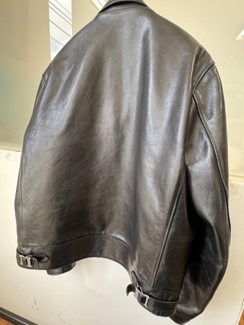 Addict Clothes ブラック レザーライダースAD-01 ホースレザー