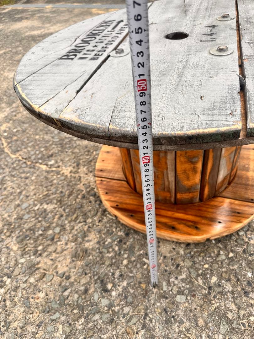 電線ドラム・ケーブルドラム★ガーデニングテーブル／ガレージ／キャンプ／テーブル