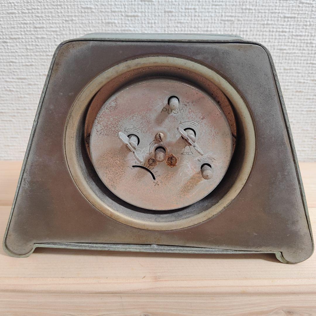 ジャンク品 置時計 SEIKO 当時物 ビンテージ ゼンマイ式 孔雀 精工舎