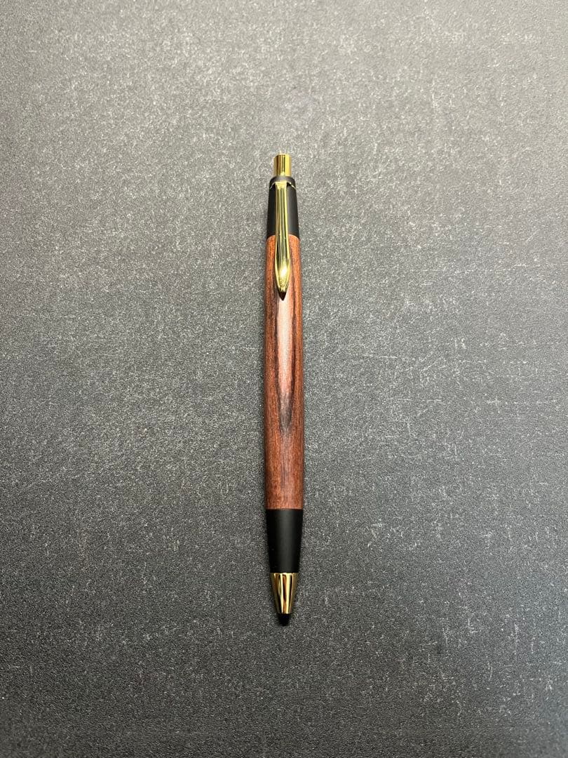 野原工芸　木のシャープペンシル　旧型　キングウッド　ゴールドクリップ