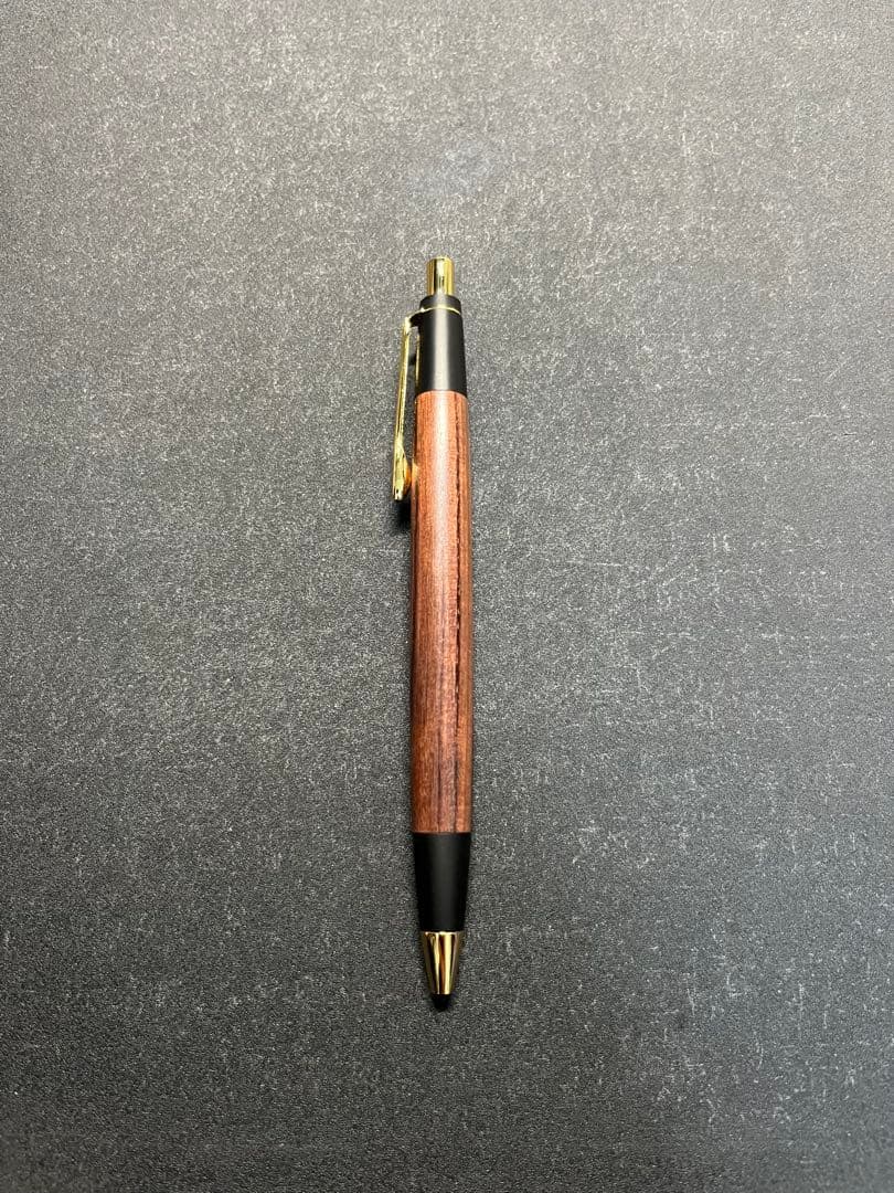 野原工芸　木のシャープペンシル　旧型　キングウッド　ゴールドクリップ
