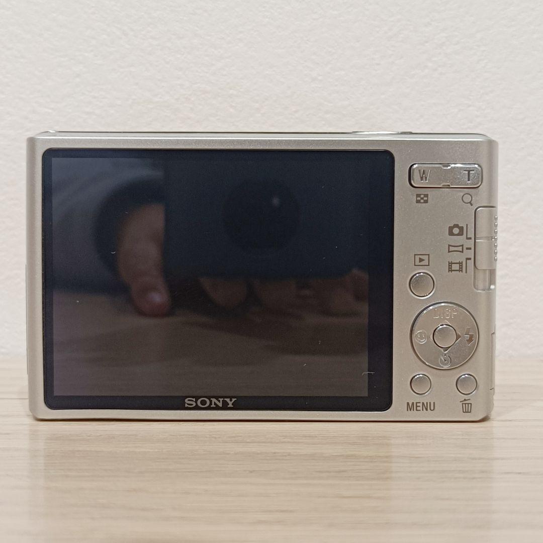外観美品 動作確認済 SONY DSC-W550 シルバー デジカメ 充電器付