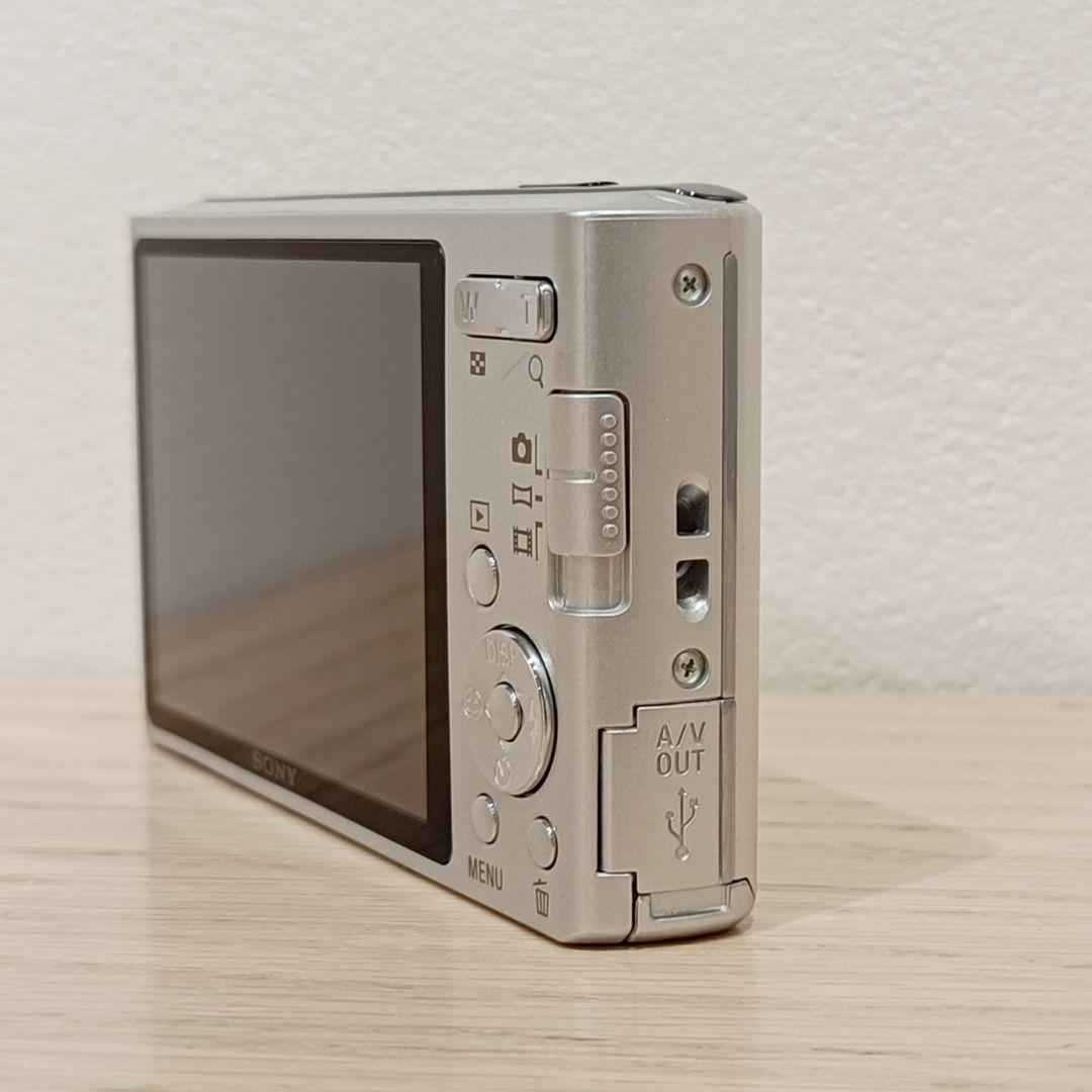 外観美品 動作確認済 SONY DSC-W550 シルバー デジカメ 充電器付