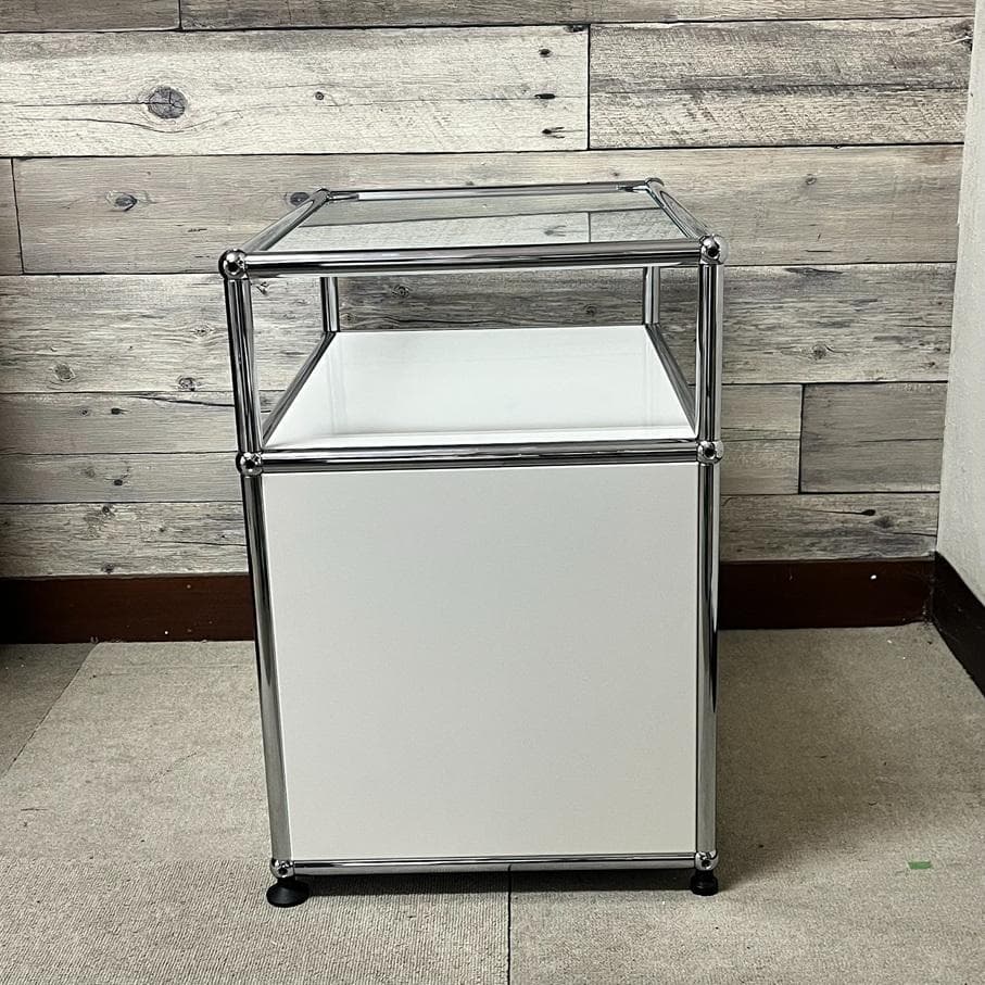 ★正規品★USMハラー 鍵付サイドボード ソフトクローズ仕様 白色