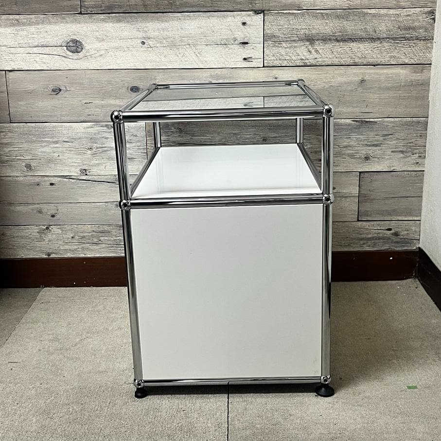 ★正規品★USMハラー 鍵付サイドボード ソフトクローズ仕様 白色