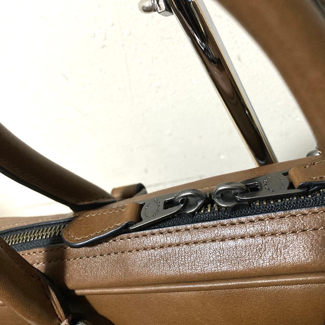 超美品 COACH コーチ ビジネスバッグ ブリーフケース トートバッグ 茶