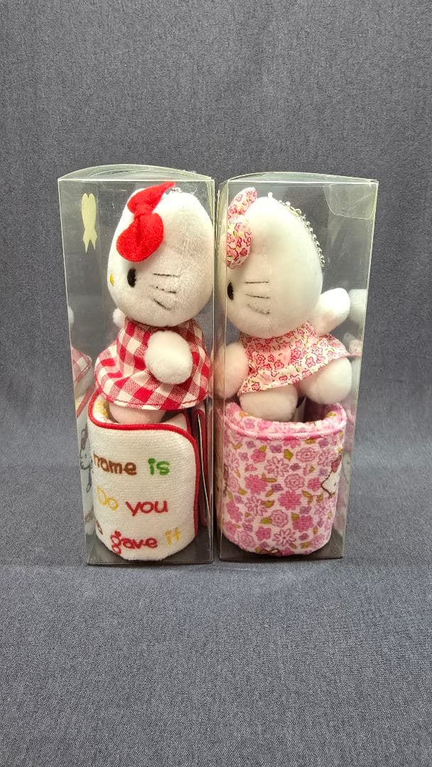 サンリオ ハローキティ プチタオル&マスコット ギンガムチェック 花柄