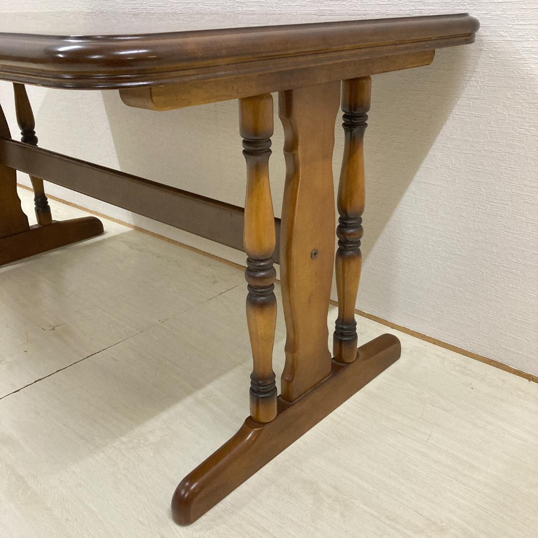 【カリモク】コロニアル　ダイニングテーブル　レトロ