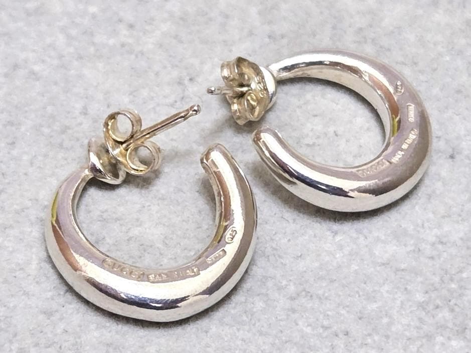 GUCCIグッチ サークル SILVER925 ユニセックスピアス　42766