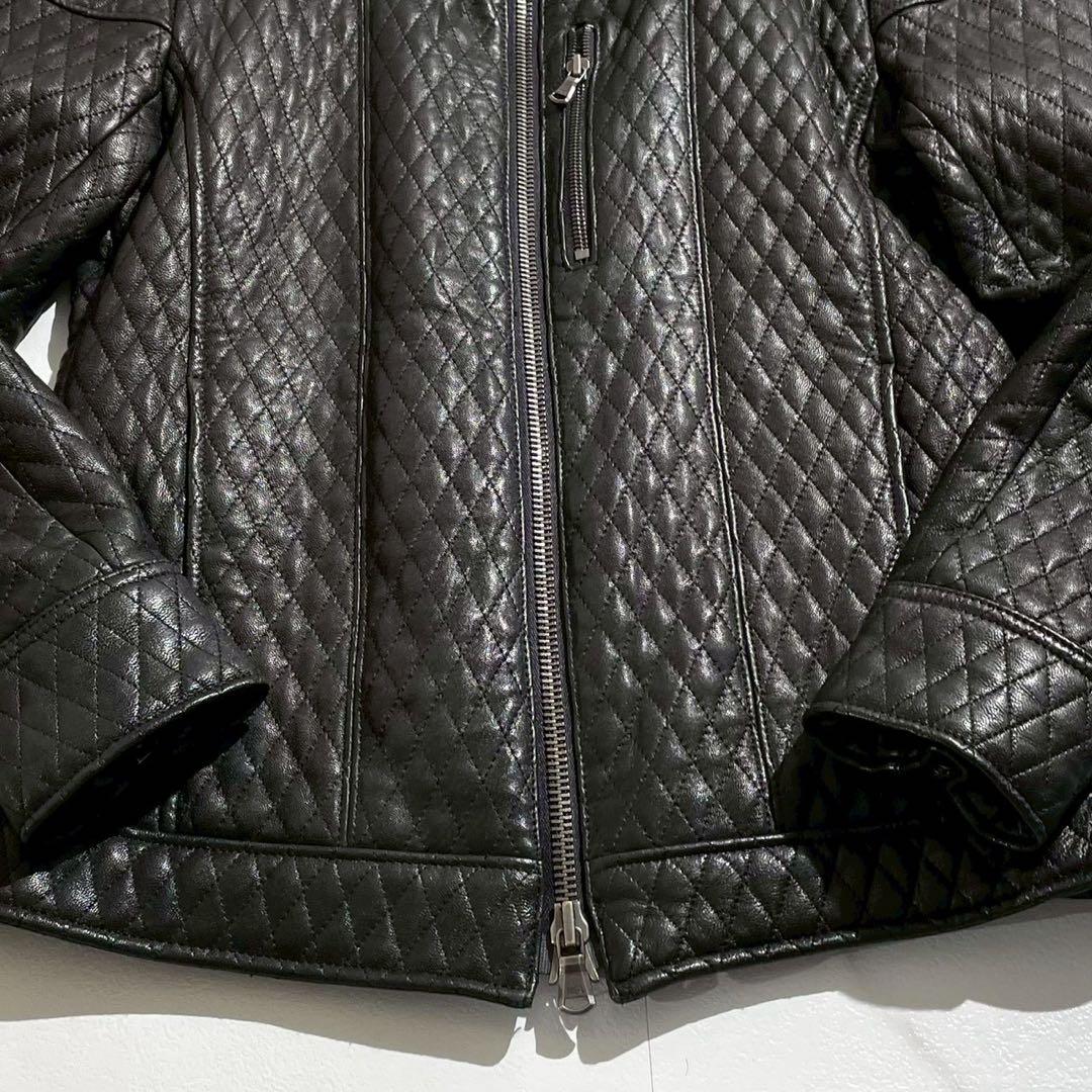 【極美品✨】TETE HOMME レザージャケット ダイヤキルティング 山羊革