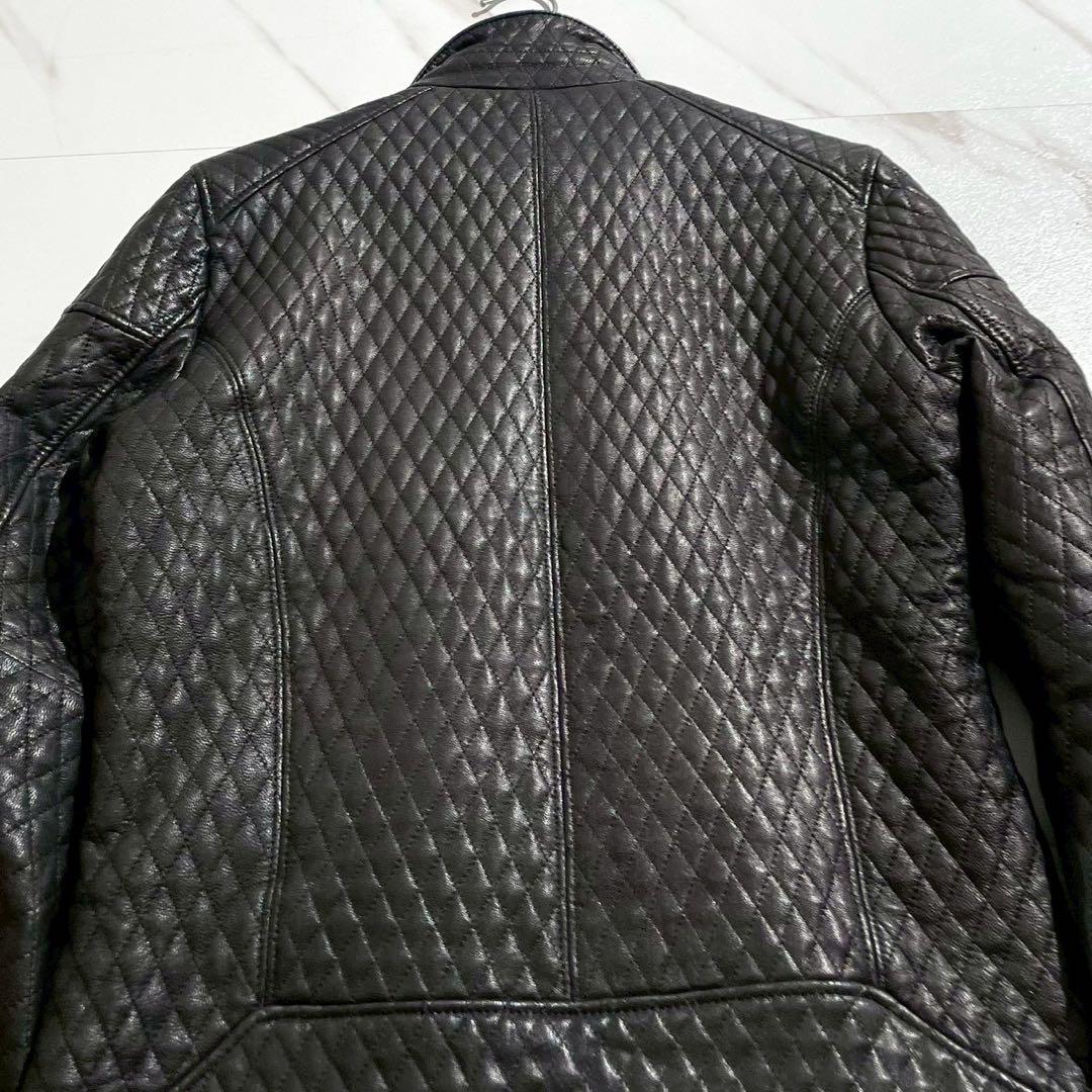 【極美品✨】TETE HOMME レザージャケット ダイヤキルティング 山羊革