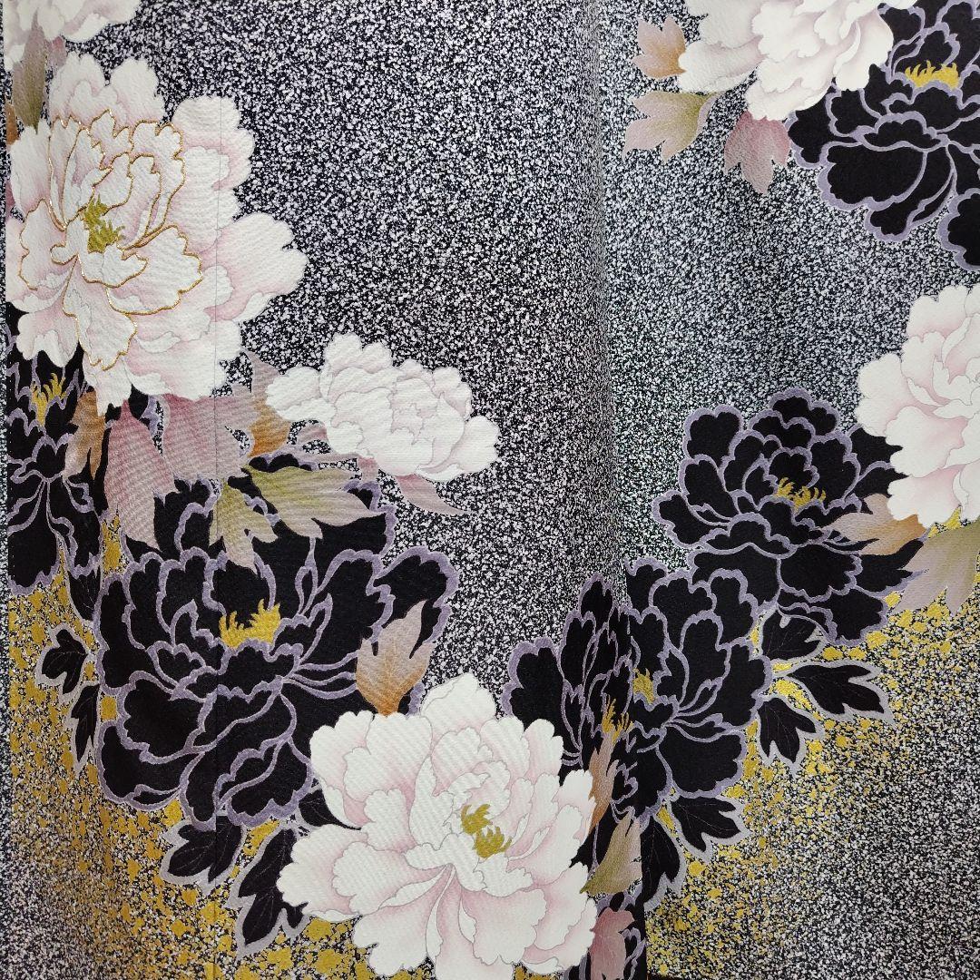 お直し無料☆振袖フルセット・成人式・大輪牡丹・金駒刺繍・金彩加工・モード系
