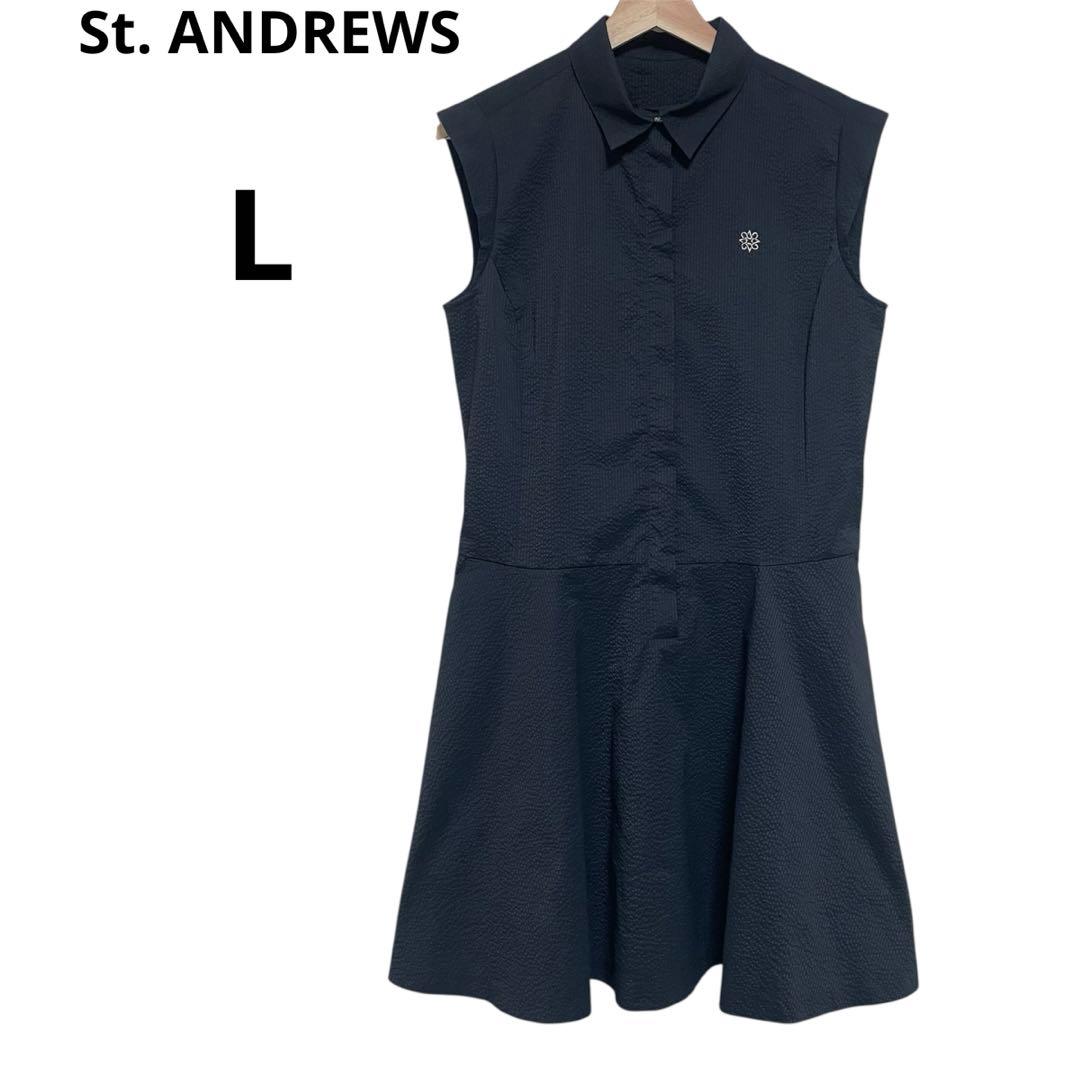 【美品】St. ANDREWS レディースワンピース L ブラック
