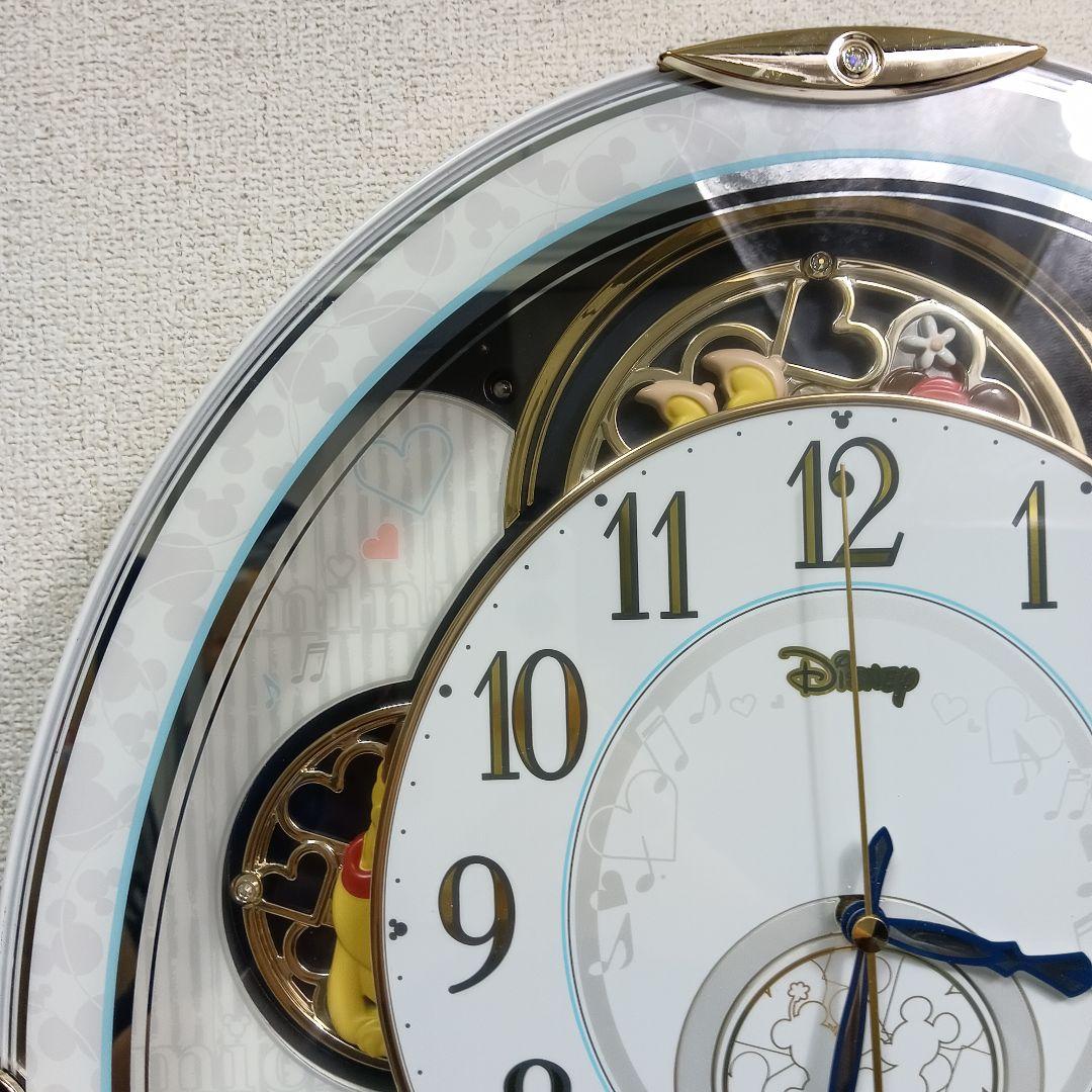 【稼働品】Disney Rhythm ミッキー＆フレンズ 掛時計　電波時計　音楽