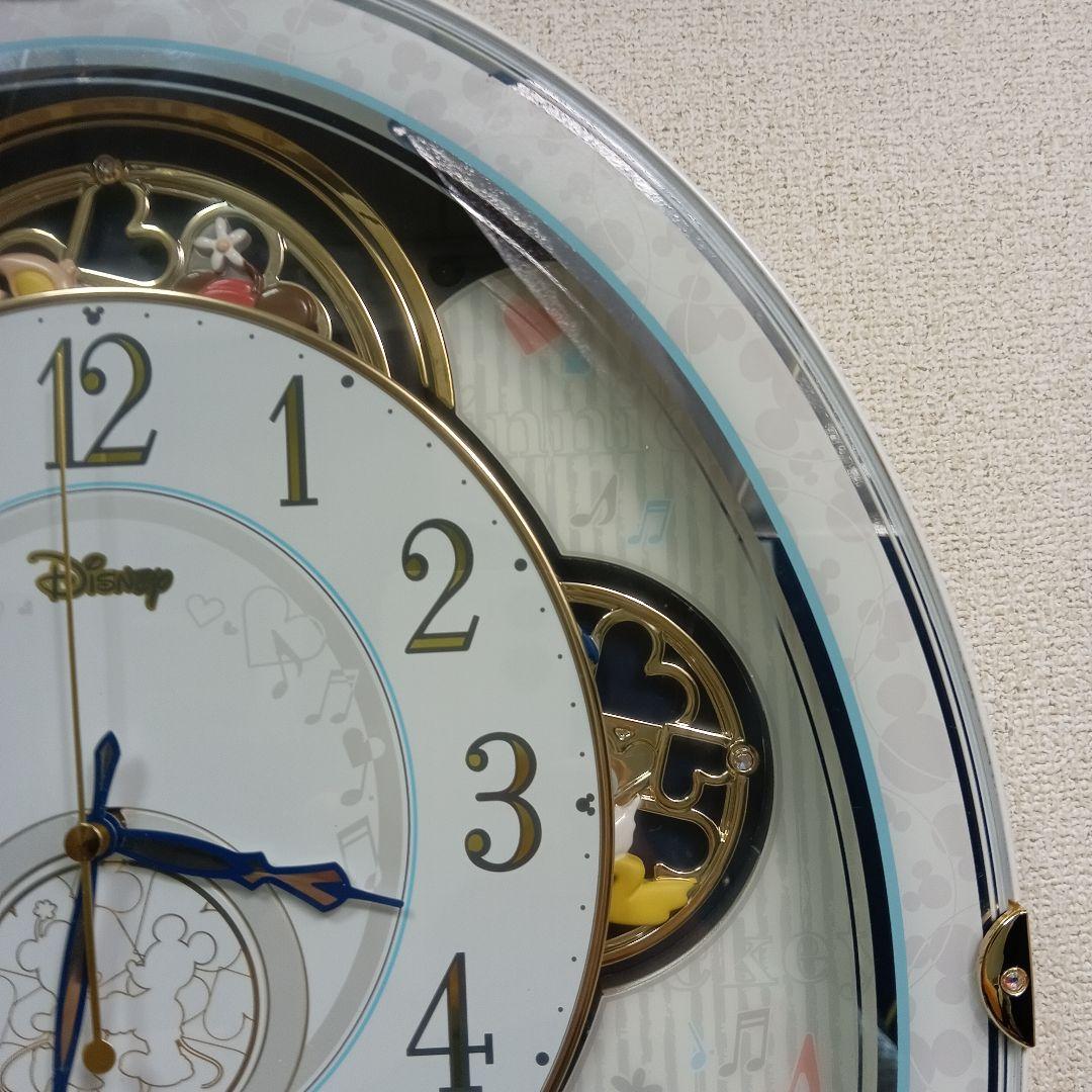 【稼働品】Disney Rhythm ミッキー＆フレンズ 掛時計　電波時計　音楽
