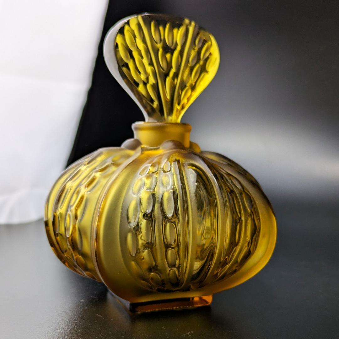 芸術的刺激に惹かれる★ラリック ミラベル アンバー 13㎝ 香水瓶 箱付き