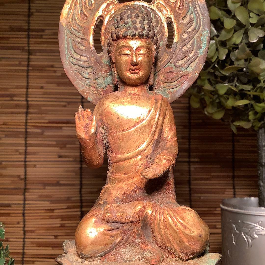 朝鮮・三国時代「秘仏・阿弥陀如来坐像」高句麗・百済・新羅・寺院仏閣・鍍金銅仏