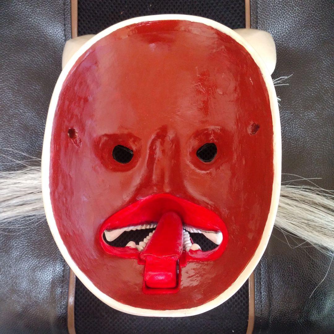 祭り面・「狐・子供用」・木彫品