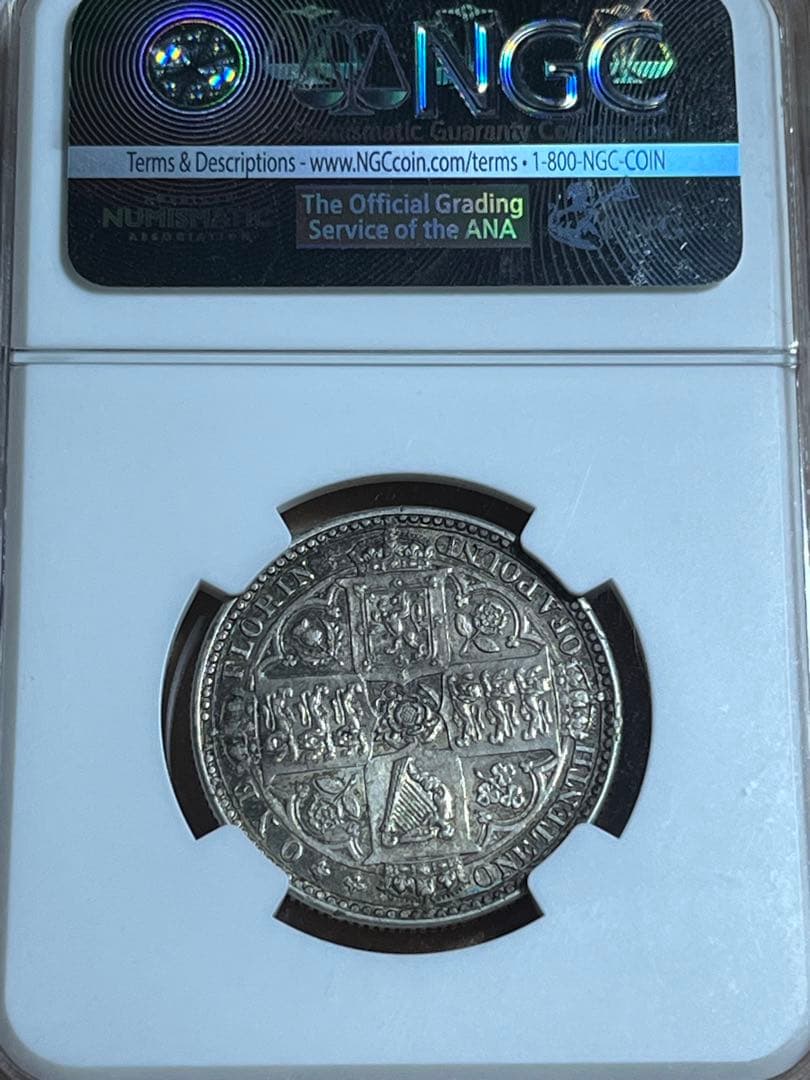 1849⭐️ゴッドレス フローリン 銀貨AU58⭐️ビクトリア⭐️イギリス ★ゴチック