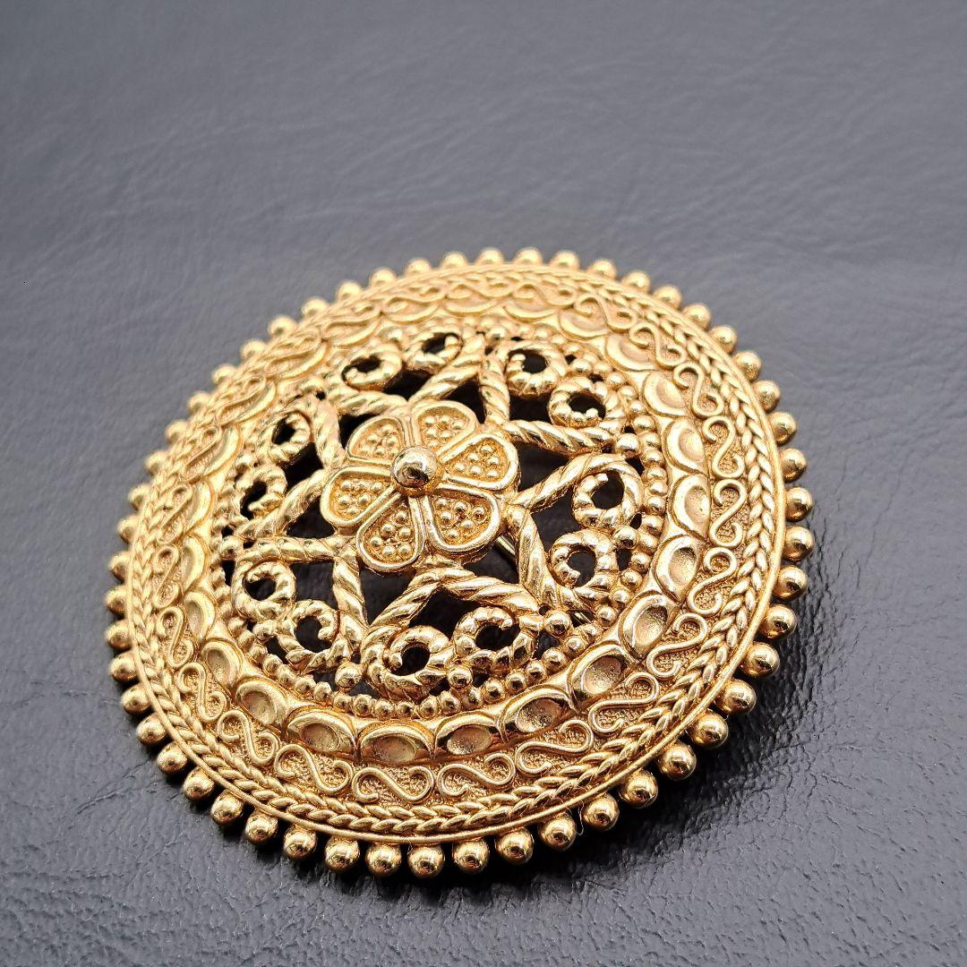 Dior ディオール ブローチ ゴールド エンチャント ラウンド サークル