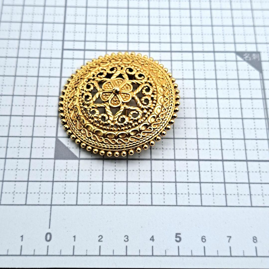 Dior ディオール ブローチ ゴールド エンチャント ラウンド サークル