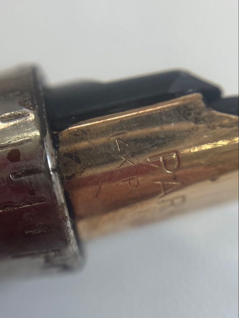 Parker 万年筆 14k 格子柄 シャープペンシル　純銀　2本セット