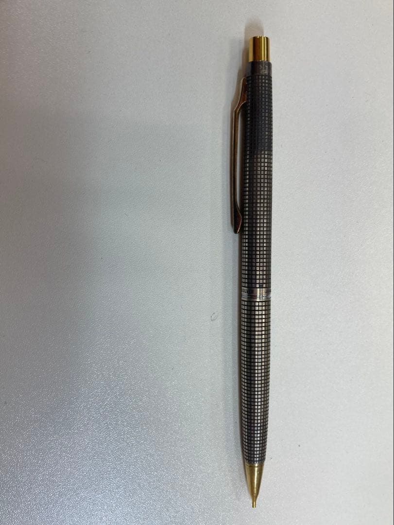 Parker 万年筆 14k 格子柄 シャープペンシル　純銀　2本セット