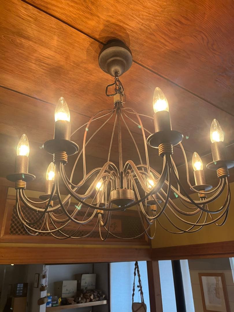 ブラックシャンデリア 8灯 モダンデザイン