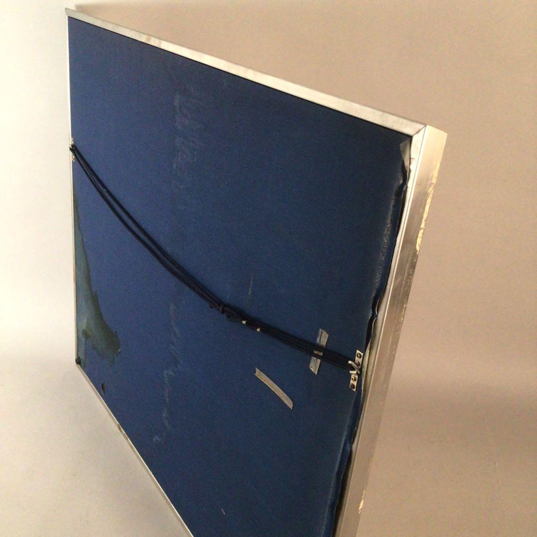 No3711額装　川端龍子　熊笹に貝図　絹本　在銘　落款　日本画　絵画　送料無料