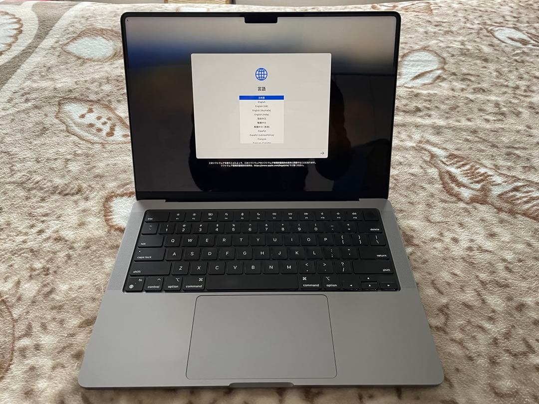 14インチMacBookM1pro 10CPU16GPU US keyboard