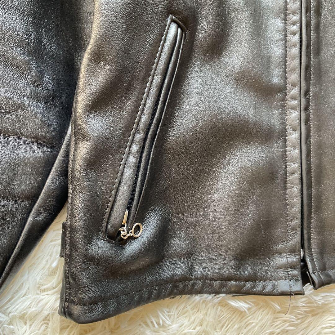 美品✨schott 652 レザージャケット　シングルライダース　本革　38 黒