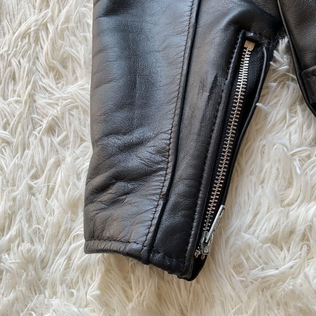 美品✨schott 652 レザージャケット　シングルライダース　本革　38 黒