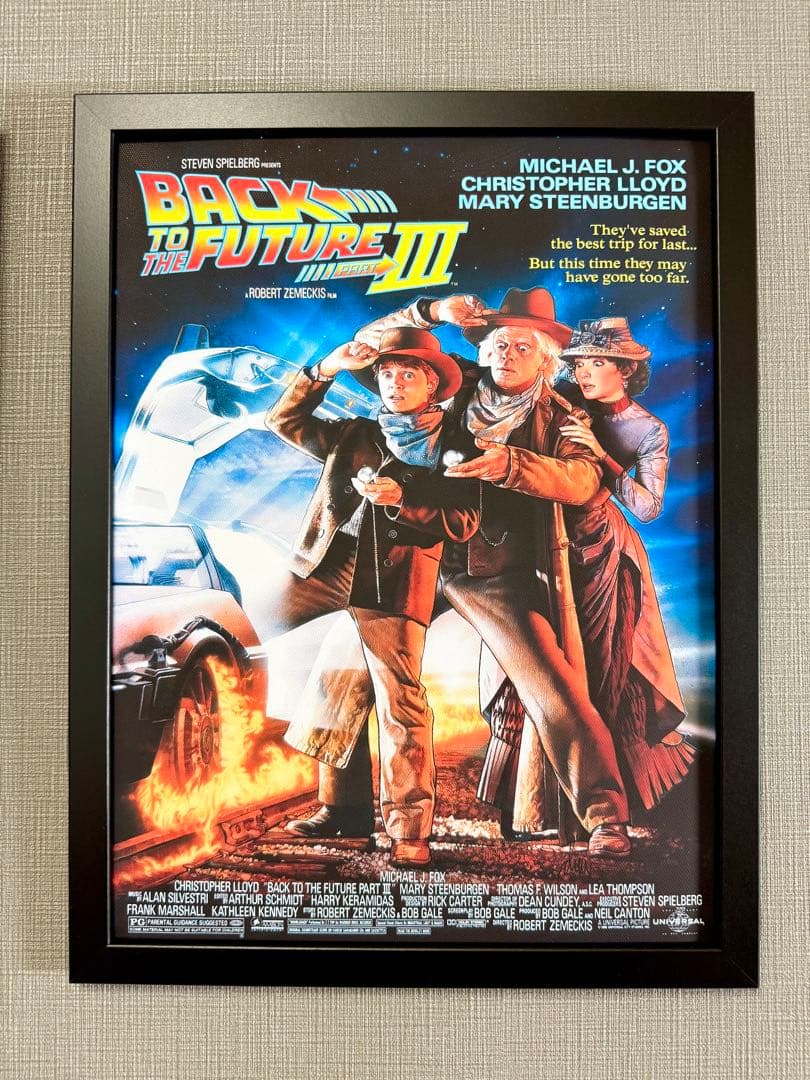 276.フレーム付きキャンバスアート　映画ポスター　バックトゥーザ・フューチャー
