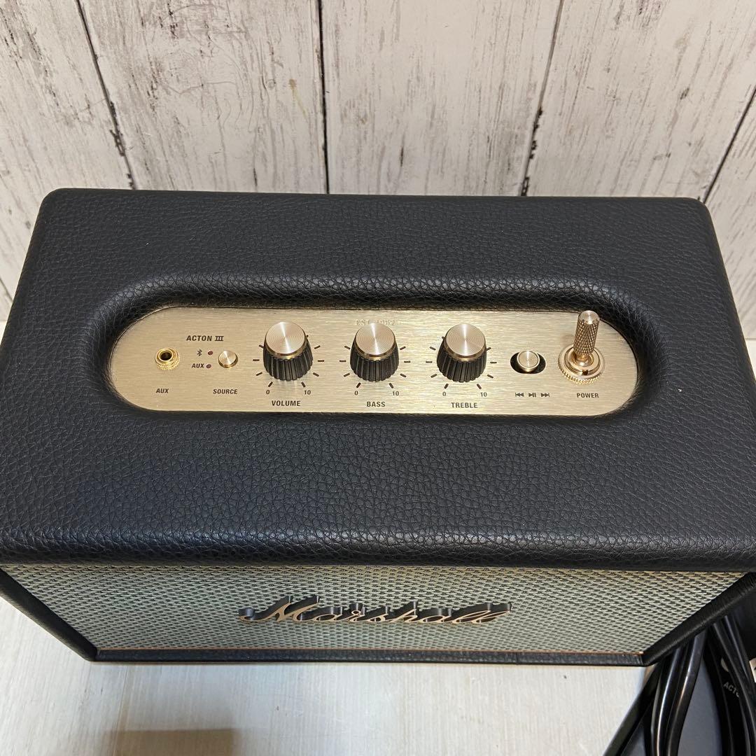 美品⭐️マーシャル Acton III ブラック ワイヤレススピーカー
