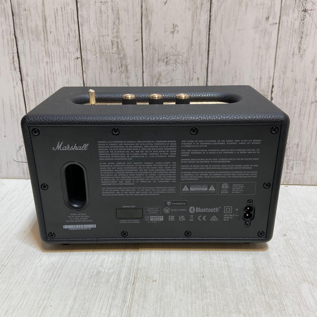 美品⭐️マーシャル Acton III ブラック ワイヤレススピーカー
