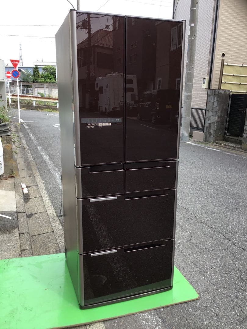 HITACHI 6ドア 冷凍冷蔵庫 ブラウン565ℓ ※直接引渡しのみ
