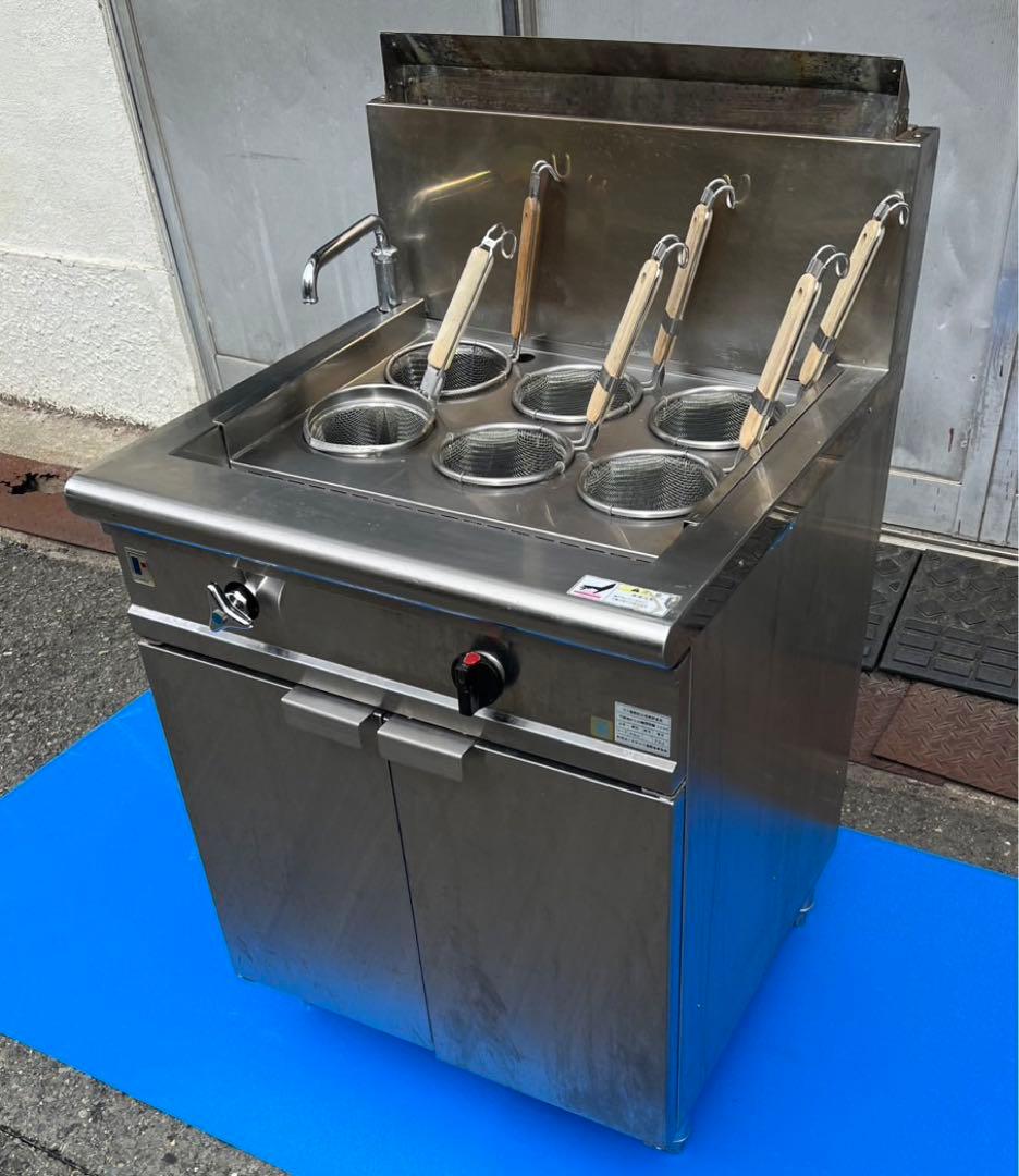 動確済み フジマック 業務用 ゆで麺器 FGNB606006A LPガス 6テボ