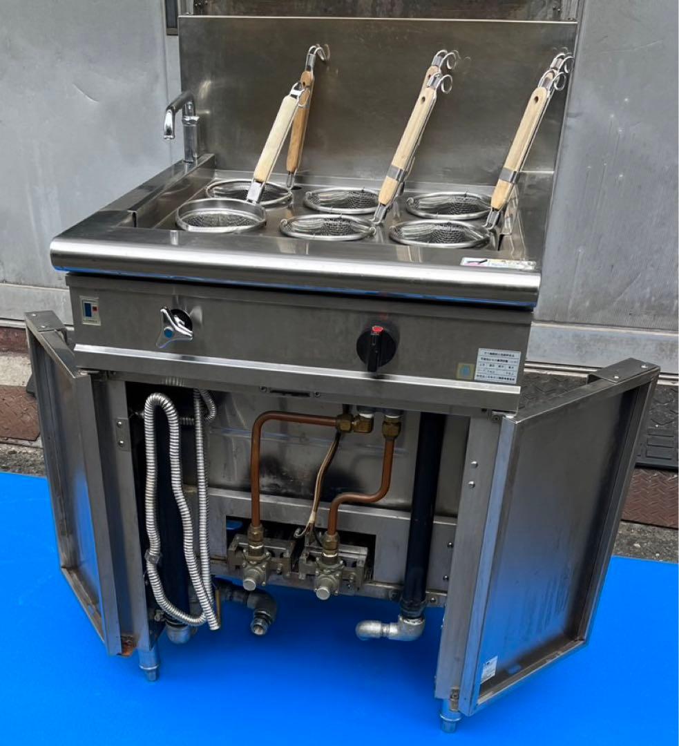 動確済み フジマック 業務用 ゆで麺器 FGNB606006A LPガス 6テボ