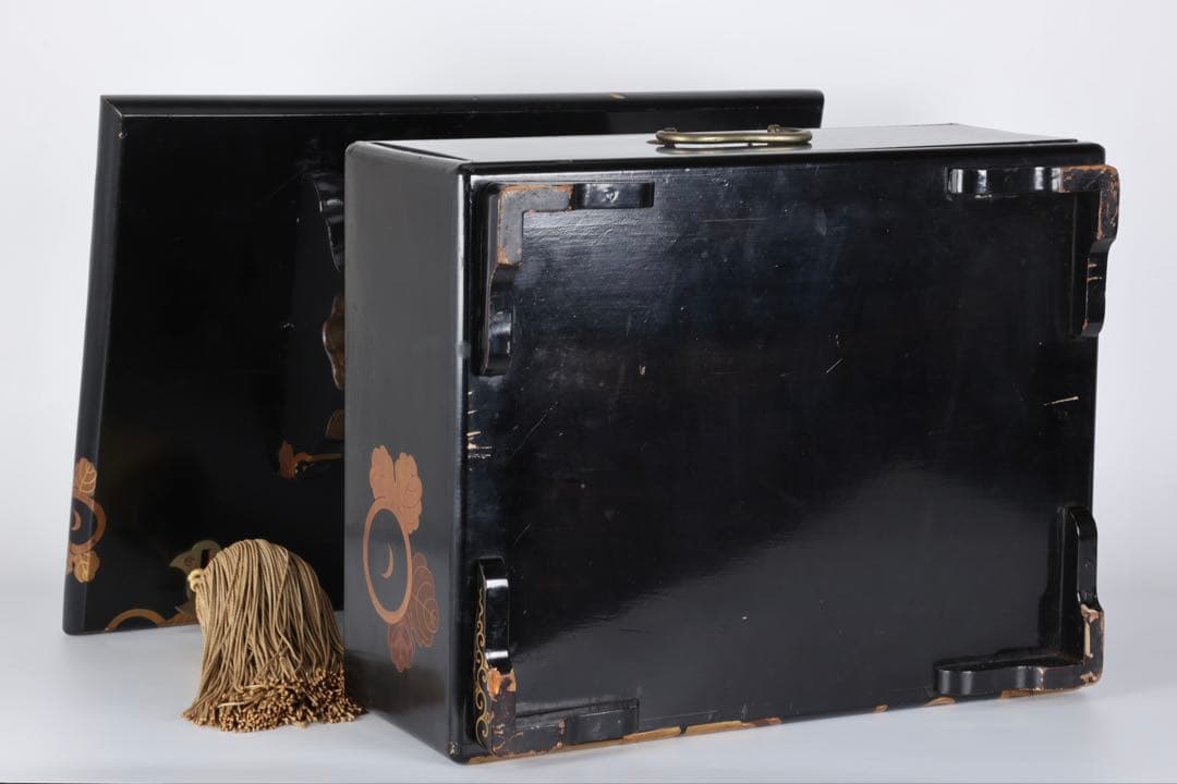 極上　黒漆塗金蒔絵螺鈿細工 見台 経台 経机 仏具 仏教美術 古美術 骨董品漆器