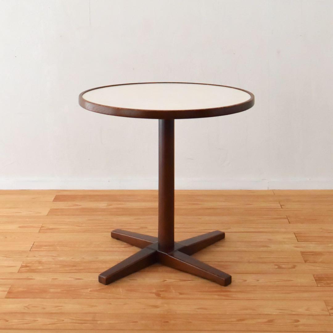 秋田木工　テーブル　丸　橅　曲木　カフェテーブル