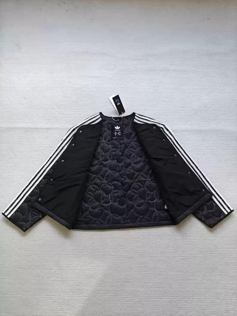 adidas キルティングジャケット 黒