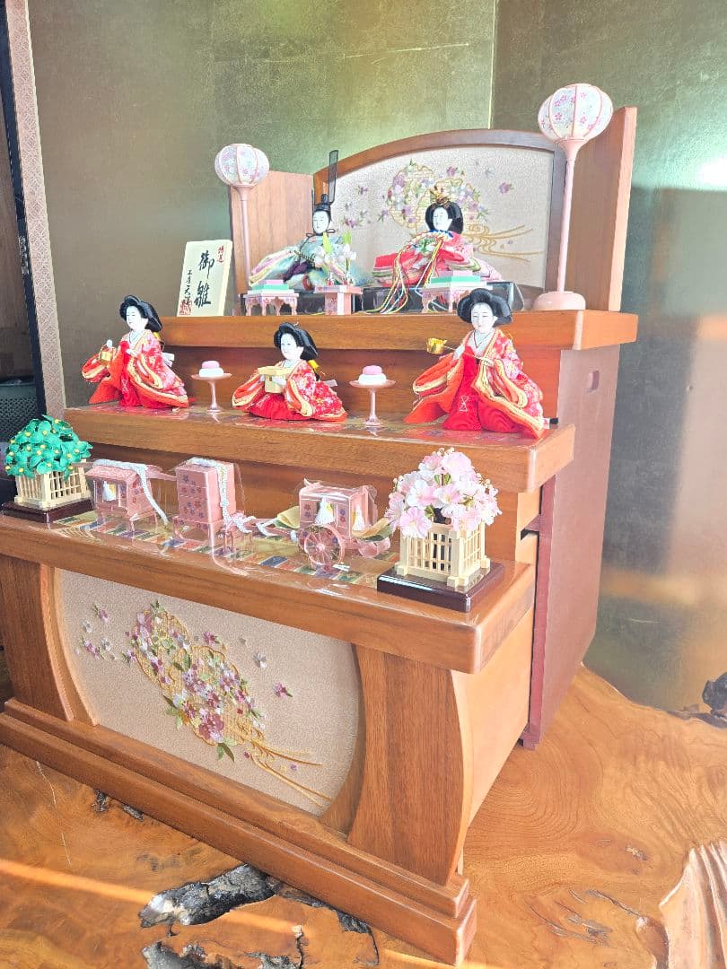 【一点限り】雛人形 収納飾り　3段 　D37