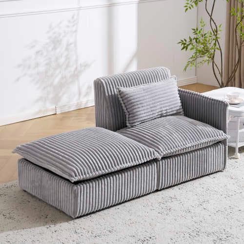 ソファー ソファーカウチ 2P 二人掛けソファ 収納付き オードマン付き ふわふ